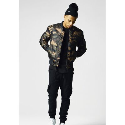 Urban Classics kurtka flyers CAMO BASIC BOMBER woodcamo-XL Urban Classics kurtka flyers CAMO BASIC BOMBER woodcamo-XL