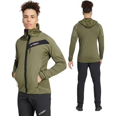 Kurtka męska Adidas Terrex Techrock Hooded Wind Fleece sportowa wiatroszczelna-M Kurtka męska Adidas Terrex Techrock Hooded Wind Fleece sportowa wiatroszczelna-M