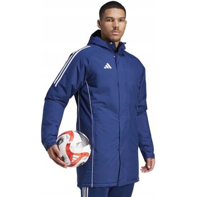 Kurtka męska adidas Tiro 24 Stadium Parka niebieska IR9495 XL Kurtka męska adidas Tiro 24 Stadium Parka niebieska IR9495 XL