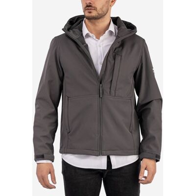 Inny producent Kurtka Męska Softshell Z Kapturem Przejściowa Wodoodporna Zara Szara XL Inny producent Kurtka Męska Softshell Z Kapturem Przejściowa Wodoodporna Zara Szara XL