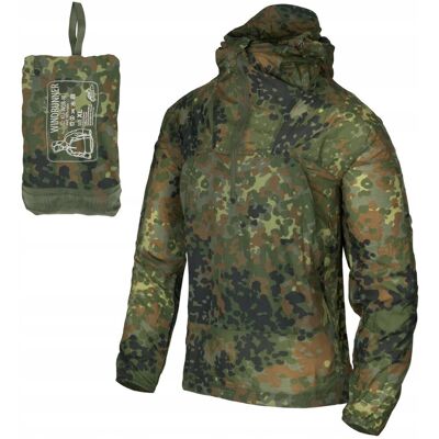 Helikon-Tex Kurtka Męska Wiatrówka z Kapturem WINDRUNNER HELIKON Składana Flecktarn 3XL Helikon-Tex Kurtka Męska Wiatrówka z Kapturem WINDRUNNER HELIKON Składana Flecktarn 3XL