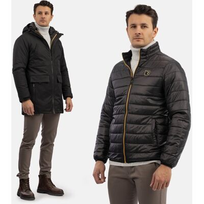 brak danych Kurtka Męska Zimowa 2w1 Parka Z Kapturem Funkcjonalna Pikowana Czarna Repablo L 52 brak danych Kurtka Męska Zimowa 2w1 Parka Z Kapturem Funkcjonalna Pikowana Czarna Repablo L 52