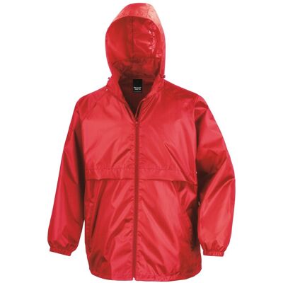 Result Kurtka przeciwdeszczowa z kapturem i dużymi kieszeniami Czerwony r. 2XL Result Kurtka przeciwdeszczowa z kapturem i dużymi kieszeniami Czerwony r. 2XL
