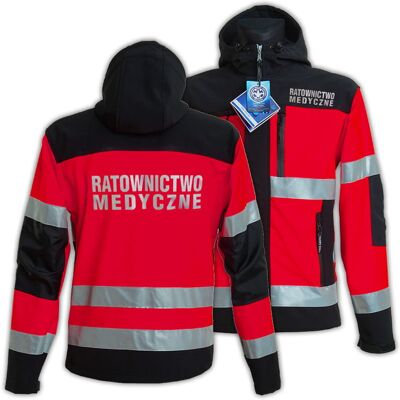 Inny producent Kurtka ratownicza Softshell Basic czerwona North-Wind z odblaskowymi nadrukami (XS) Inny producent Kurtka ratownicza Softshell Basic czerwona North-Wind z odblaskowymi nadrukami (XS)