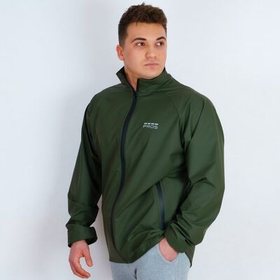 Kurtka wodoodporna, PROS SPORTS RUNPRO męska, model 723, zielona, rozmiar M Kurtka wodoodporna, PROS SPORTS RUNPRO męska, model 723, zielona, rozmiar M