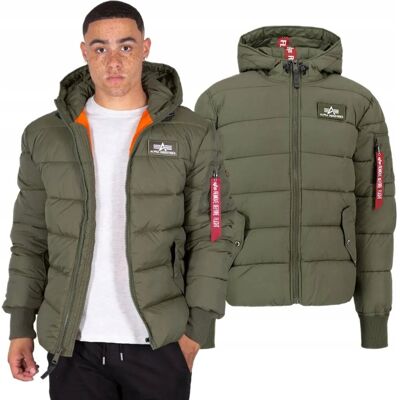 Kurtka z kapturem Alpha Industries Hooded Puffer FD 118113 257 - Kurtka z kapturem Alpha Industries Hooded Puffer FD 118113 257 -
