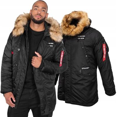 Kurtka z kapturem Alpha Industries N3B Airborne 188141 03 Czarna M Kurtka z kapturem Alpha Industries N3B Airborne 188141 03 Czarna M