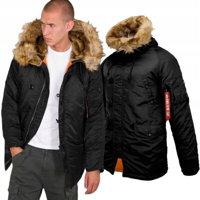Kurtka z kapturem Alpha Industries N3B VF 59 103141 03 Czarna S Kurtka z kapturem Alpha Industries N3B VF 59 103141 03 Czarna S