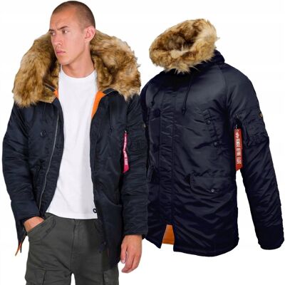 Kurtka z kapturem Alpha Industries N3B VF 59 103141 07 Granatowa XXL Kurtka z kapturem Alpha Industries N3B VF 59 103141 07 Granatowa XXL
