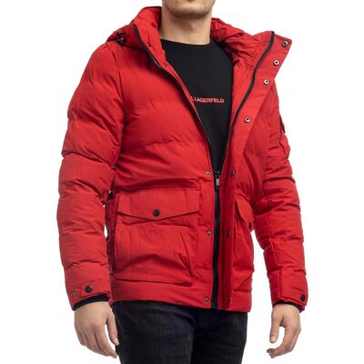 Inny producent Kurtka Zimowa Męska Puchowa z kapturem ciepła X-FEEL 99525 Czerwona S Inny producent Kurtka Zimowa Męska Puchowa z kapturem ciepła X-FEEL 99525 Czerwona S