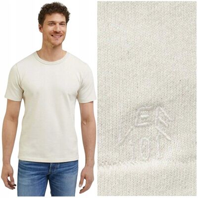 Lee 101 CORE TEE Ecru kremowy t-shirt bawełniana koszulka premium XXL Lee 101 CORE TEE Ecru kremowy t-shirt bawełniana koszulka premium XXL
