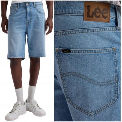 Lee Aaher Short Light Canvas luźne krótkie spodenki jeansowe szorty W38 Lee Aaher Short Light Canvas luźne krótkie spodenki jeansowe szorty W38