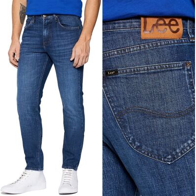Lee AUSTIN REGULAR TAPERED Mid Blue Grass KLASYCZNE ZWĘŻANE DżINS W32 L34 Lee AUSTIN REGULAR TAPERED Mid Blue Grass KLASYCZNE ZWĘŻANE DżINS W32 L34