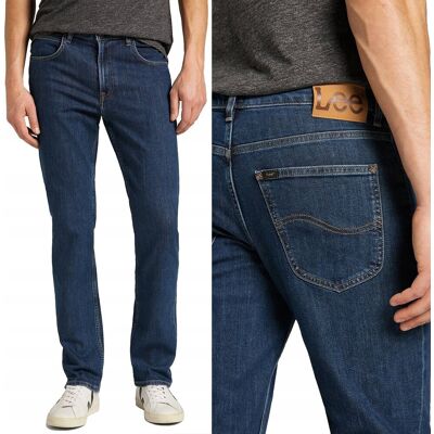 Lee BROOKLYN Dark Stonewash DżINS proste ciemne spodnie jeansowe W36 L30 Lee BROOKLYN Dark Stonewash DżINS proste ciemne spodnie jeansowe W36 L30