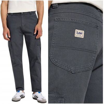 Lee CARGO PANT Dark Muted Gray WORKWEAR spodnie materiałowe bojówki W30 L32 Lee CARGO PANT Dark Muted Gray WORKWEAR spodnie materiałowe bojówki W30 L32