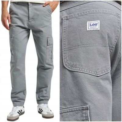 Lee CARGO PANT Gray WORKWEAR bawełniane spodnie materiałowe bojówki W33 L32 Lee CARGO PANT Gray WORKWEAR bawełniane spodnie materiałowe bojówki W33 L32