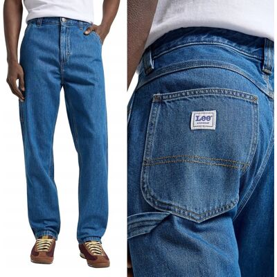 Lee CARPENTER Mid Shade WORKWEAR luźne spodnie jeansowe bez streczu W33 L34 Lee CARPENTER Mid Shade WORKWEAR luźne spodnie jeansowe bez streczu W33 L34
