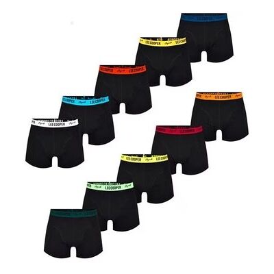 Lee Cooper męskie bokserki czarne 10 sztuk trunki, Rozmiar XL Lee Cooper męskie bokserki czarne 10 sztuk trunki, Rozmiar XL