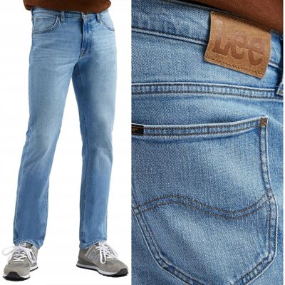 Lee DAREN Powder BLUE DżINS proste męskie spodnie jeansowe na lato W32 L30 Lee DAREN Powder BLUE DżINS proste męskie spodnie jeansowe na lato W32 L30