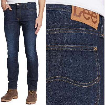 Lee DAREN Strong Hand DżINS proste ciemne męskie spodnie jeansowe W48 L32 Lee DAREN Strong Hand DżINS proste ciemne męskie spodnie jeansowe W48 L32
