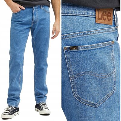Lee DAREN ZIP FLY Azure Mid DżINS proste męskie spodnie jeansowe W31 L32 Lee DAREN ZIP FLY Azure Mid DżINS proste męskie spodnie jeansowe W31 L32