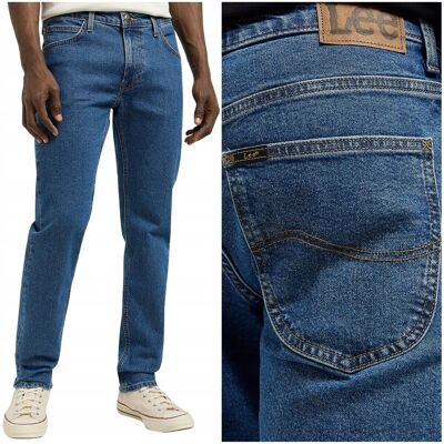Lee DAREN ZIP FLY Belmont DżINS proste ciemne spodnie jeansowe W30 L32 Lee DAREN ZIP FLY Belmont DżINS proste ciemne spodnie jeansowe W30 L32