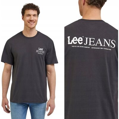 Lee LOGO LOOSE TEE Washed Black BARDZO LUŹNY CZARNY T-SHIRT KOSZULKA M Lee LOGO LOOSE TEE Washed Black BARDZO LUŹNY CZARNY T-SHIRT KOSZULKA M