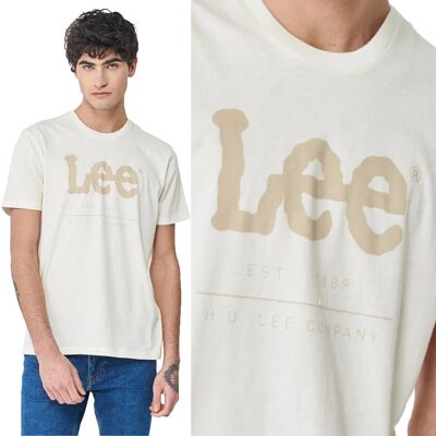 Lee LOGO TEE Off White BIAŁY T-SHIRT BAWEŁNIANA KOSZULKA Z LOGO REGULAR XXL Lee LOGO TEE Off White BIAŁY T-SHIRT BAWEŁNIANA KOSZULKA Z LOGO REGULAR XXL