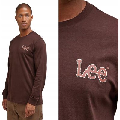 Lee LS Arabica BRĄZOWA BAWEŁNIANA KOSZULKA DŁUGI RĘKAW LONG SLEEVE LOGO XXL Lee LS Arabica BRĄZOWA BAWEŁNIANA KOSZULKA DŁUGI RĘKAW LONG SLEEVE LOGO XXL