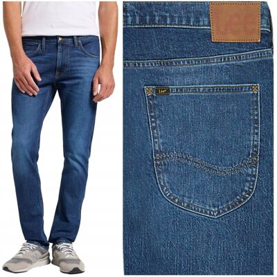 Lee LUKE SLIM Herald DżINS mocno zwężane ciemne spodnie jeansowe W36 L34 Lee LUKE SLIM Herald DżINS mocno zwężane ciemne spodnie jeansowe W36 L34