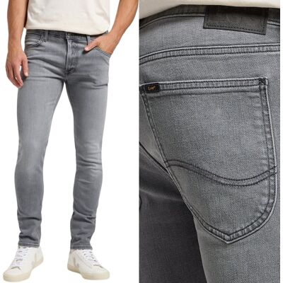 Lee LUKE SLIM New Grey mocno zwężane szare spodnie jeansowe W33 L32 Lee LUKE SLIM New Grey mocno zwężane szare spodnie jeansowe W33 L32
