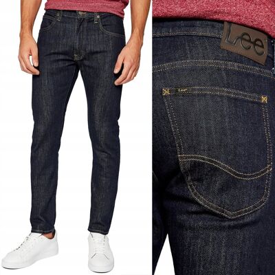 Lee Luke Slim Rinse Dżins Mocno Zwężane Granatowe Spodnie Jeansowe W29 L34 Lee Luke Slim Rinse Dżins Mocno Zwężane Granatowe Spodnie Jeansowe W29 L34
