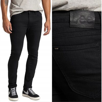 Lee MALONE SKINNY Black elastyczne czarne spodnie jeansowe rurki W28 L32 Lee MALONE SKINNY Black elastyczne czarne spodnie jeansowe rurki W28 L32