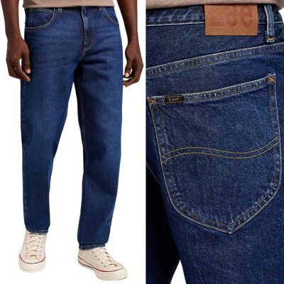 Lee OSCAR BlueNostalgia LUŹNE ZWĘŻANE SPODNIE JEANSOWE CIEMNY DżINS W36 L32 Lee OSCAR BlueNostalgia LUŹNE ZWĘŻANE SPODNIE JEANSOWE CIEMNY DżINS W36 L32