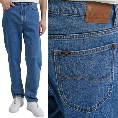 Lee OSCAR Light New Hill BLUE DżINS luźne zwężane spodnie jeansowe W30 L34 Lee OSCAR Light New Hill BLUE DżINS luźne zwężane spodnie jeansowe W30 L34