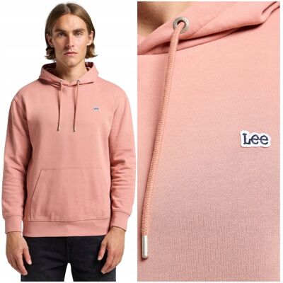 Lee PLAIN HOODIE Sepia bawełniana koralowa bluza z kapturem kangurka XXL Lee PLAIN HOODIE Sepia bawełniana koralowa bluza z kapturem kangurka XXL