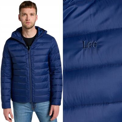 Lee PUFFER JACKET True Navy LEKKA GRANATOWA KURTKA PUCHOWA Z KAPTUREM L Lee PUFFER JACKET True Navy LEKKA GRANATOWA KURTKA PUCHOWA Z KAPTUREM L