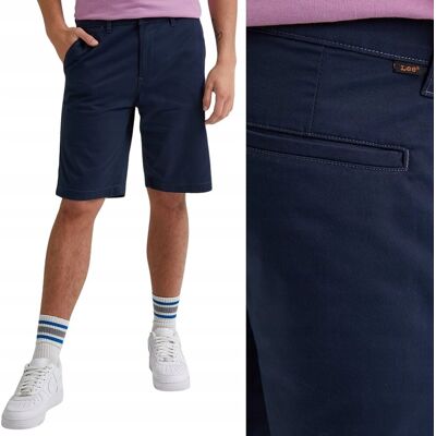 Lee REGULAR CHINO SHORT Chetopa Twill krótkie granatowe spodenki szorty W38 Lee REGULAR CHINO SHORT Chetopa Twill krótkie granatowe spodenki szorty W38