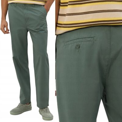 Lee RELAXED CHINO Fort Green LUŹNE ZIELONE CHINOSY BEZ STRECZU W33 L34 Lee RELAXED CHINO Fort Green LUŹNE ZIELONE CHINOSY BEZ STRECZU W33 L34