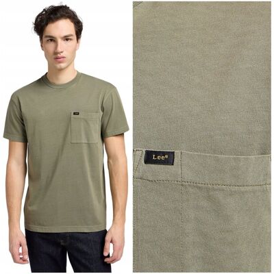 Lee RELAXED POCKET TEE Olive luźna koszulka bawełniana męska kieszonka XL Lee RELAXED POCKET TEE Olive luźna koszulka bawełniana męska kieszonka XL