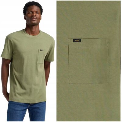 Lee RELAXED POCKET TEE T-SHIRT luźna zielona bawełniana koszulka kieszeń S Lee RELAXED POCKET TEE T-SHIRT luźna zielona bawełniana koszulka kieszeń S