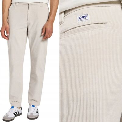 Lee Relaxed Workwear Chino Ecru Luźne Spodnie Sztruksy Chinosy W34 L32 Lee Relaxed Workwear Chino Ecru Luźne Spodnie Sztruksy Chinosy W34 L32