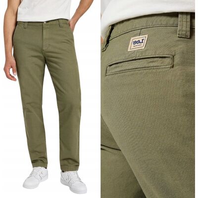 Lee RELAXED WORKWEAR CHINO LUŹNE ZIELONE SPODNIE MATERIAŁOWE CHINOS W30 L32 Lee RELAXED WORKWEAR CHINO LUŹNE ZIELONE SPODNIE MATERIAŁOWE CHINOS W30 L32