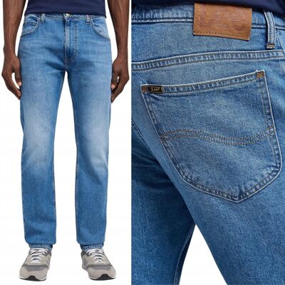 Lee RIDER SLIM Pool Side DżINS dopasowane spodnie jeansowe na lato W33 L32 Lee RIDER SLIM Pool Side DżINS dopasowane spodnie jeansowe na lato W33 L32