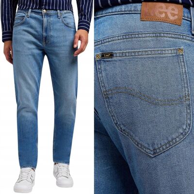 Lee RIDER SLIM Worn in Travis DOPASOWANE ZWĘŻANE BLUE DżINS W32 L30 Lee RIDER SLIM Worn in Travis DOPASOWANE ZWĘŻANE BLUE DżINS W32 L30