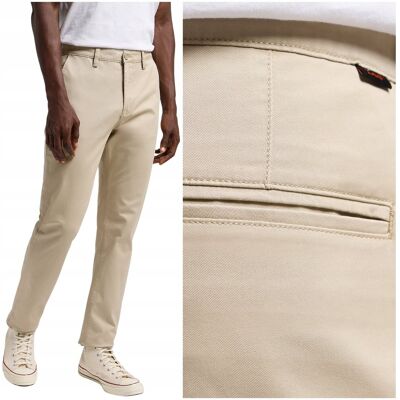 Lee SLIM CHINO dopasowane spodnie bawełniane materiałowe chinosy W31 L32 Lee SLIM CHINO dopasowane spodnie bawełniane materiałowe chinosy W31 L32