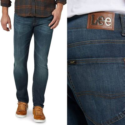 Lee Slim Fit Extreme Motion Dżins Wygodne Ciemne Spodnie Jeansowe W31 L32 Lee Slim Fit Extreme Motion Dżins Wygodne Ciemne Spodnie Jeansowe W31 L32