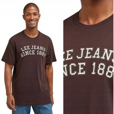Lee SS TEE Arabica LUŹNY BRĄZOWY T-SHIRT Z LOGO RELAXED FIT M Lee SS TEE Arabica LUŹNY BRĄZOWY T-SHIRT Z LOGO RELAXED FIT M