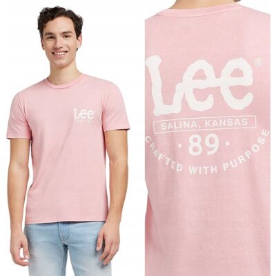 Lee SS TEE Cassie Pink RÓŻOWY BAWEŁNIANY T-SHIRT KOSZULKA DUŻE LOGO XL Lee SS TEE Cassie Pink RÓŻOWY BAWEŁNIANY T-SHIRT KOSZULKA DUŻE LOGO XL