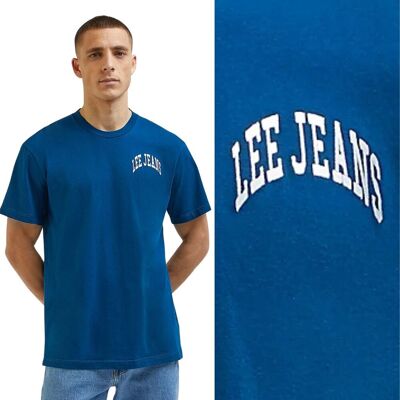 Lee Varsity Tee Royal Teal Niebieski Czarny Bawełniany T-Shirt Logo Xl Lee Varsity Tee Royal Teal Niebieski Czarny Bawełniany T-Shirt Logo Xl